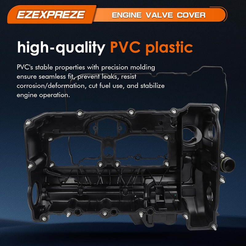 E EZEXPREZE Ezexpreze 2.0L Turbo N20 Engine Valve Cover with Oil Filler Cap & Gasket & Bolts Compatible with 2012-2018 BMW 228i 320i 328i 428i 528i X1 X3 X4 X5 Z4 (Included GT/xDrive) - Image 4
